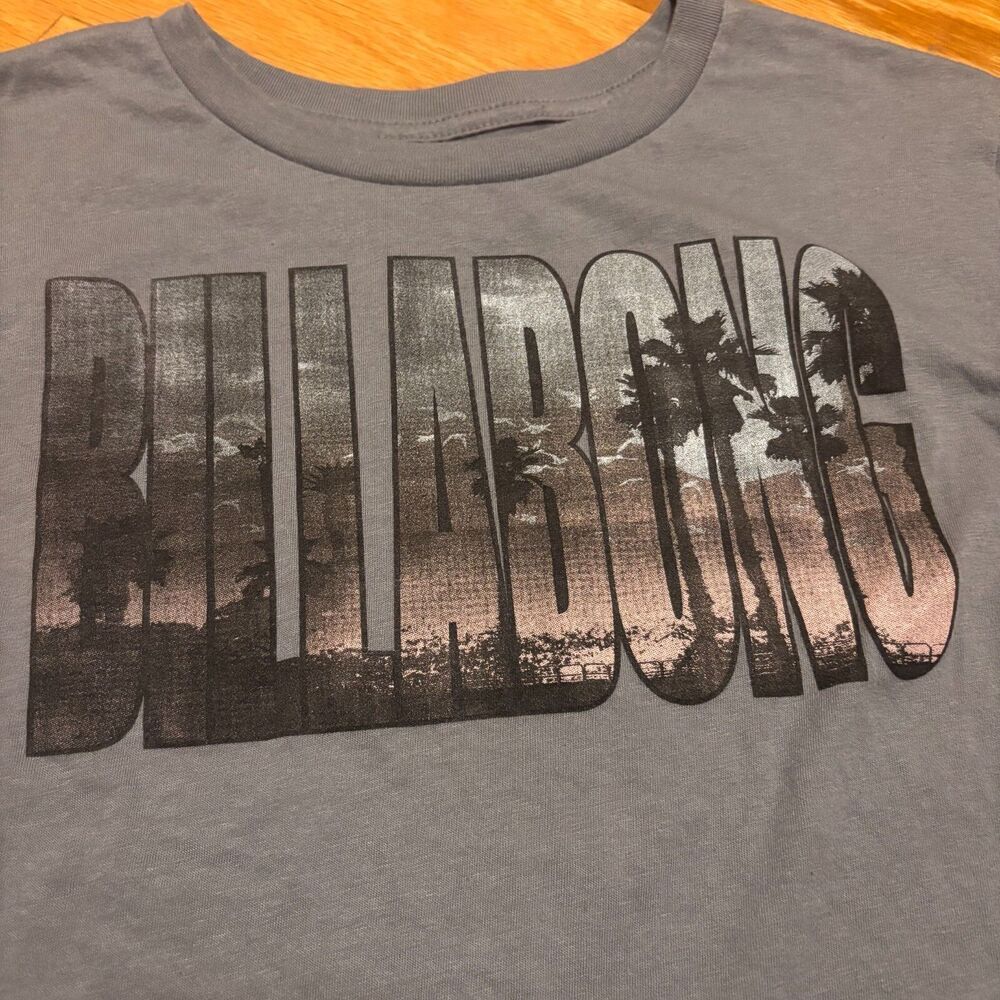 Billabong Ladies Logo Gray Long Sleeve T-Shirt Size S/P STYLE# JT87NBIT - Picture 3 of 6
